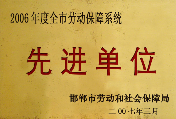 二OO六年度勞保先進單位